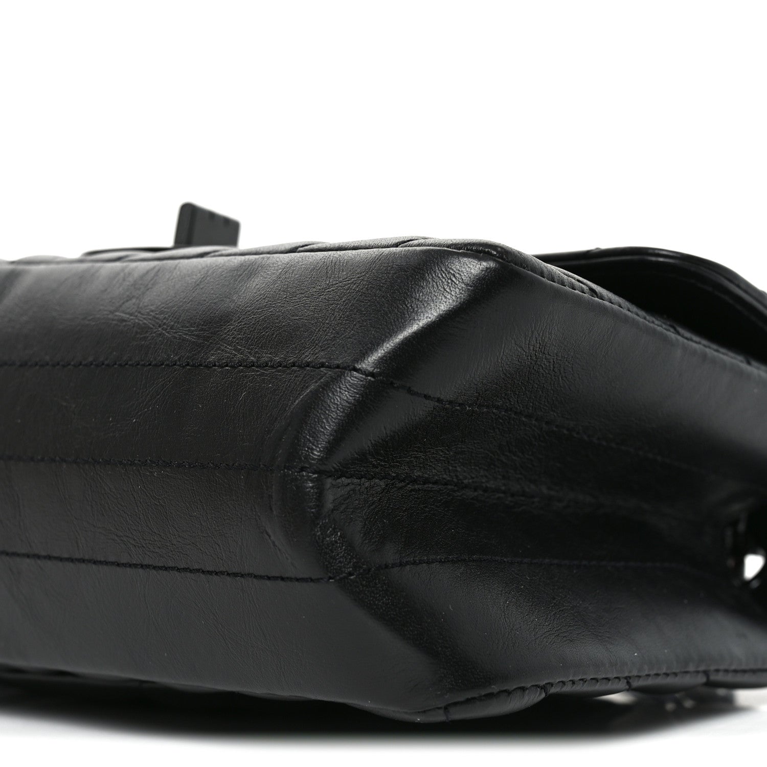 Aged Calfskin Chevron Quilted 2.55 Reissue Mini Flap So Black