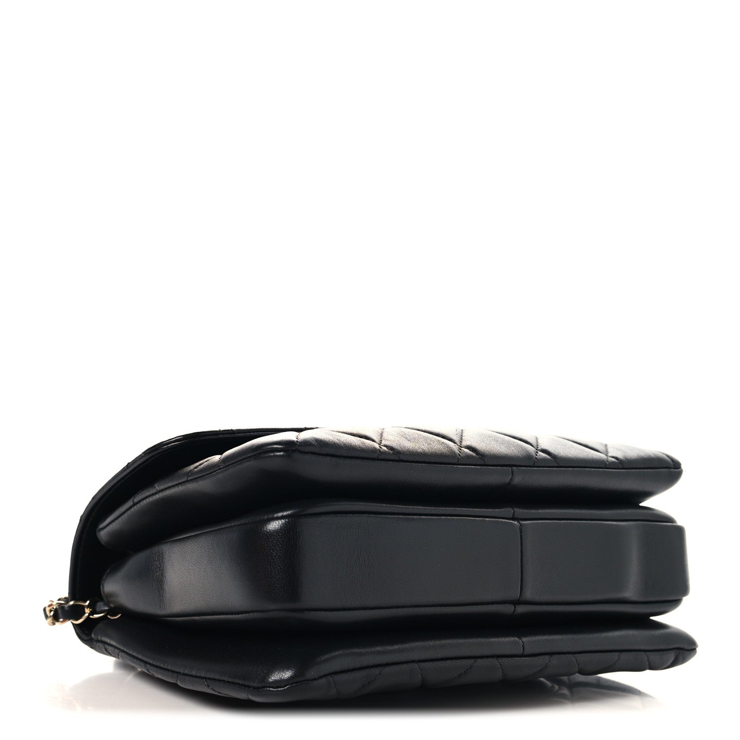 Lambskin Quilted Small Trendy CC Dual Handle Flap Bag Black