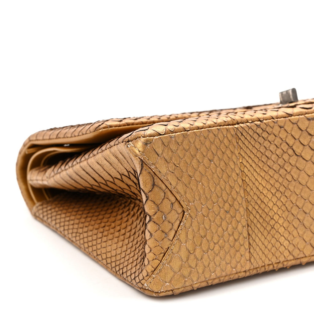 Metallic Snakeskin 2.55 Reissue 226 Flap Gold