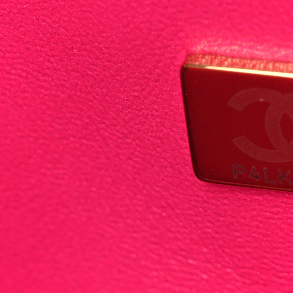 Aged Calfskin Quilted 2.55 Reissue Mini Flap Fuchsia