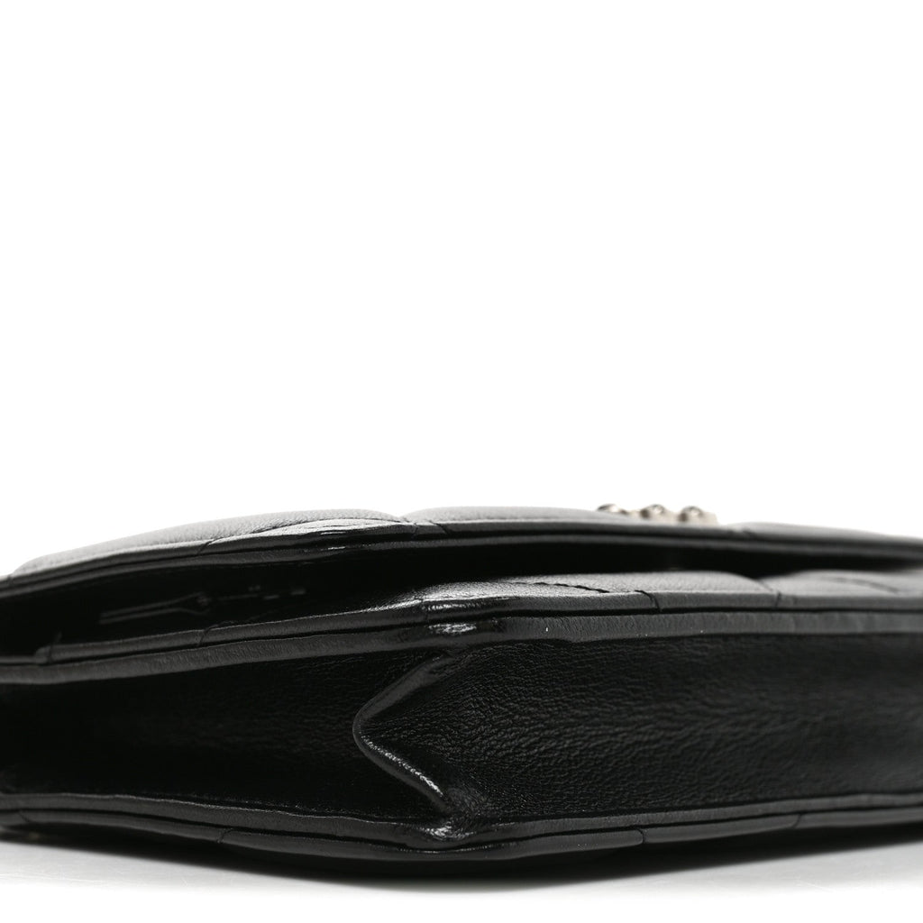 Lambskin Quilted Chanel 19 Wallet On Chain WOC Black