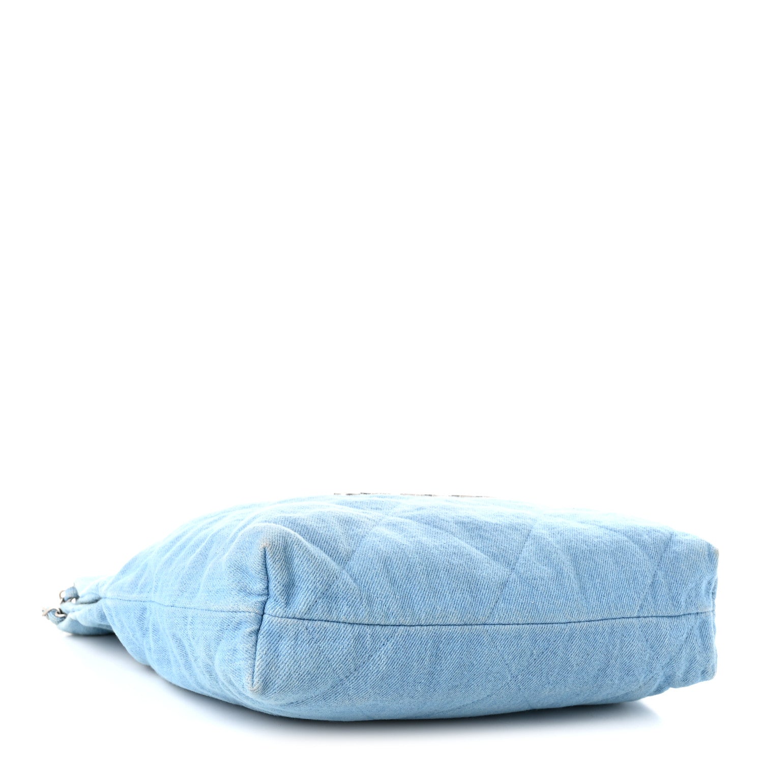 Denim Quilted Chanel 22 Light Blue