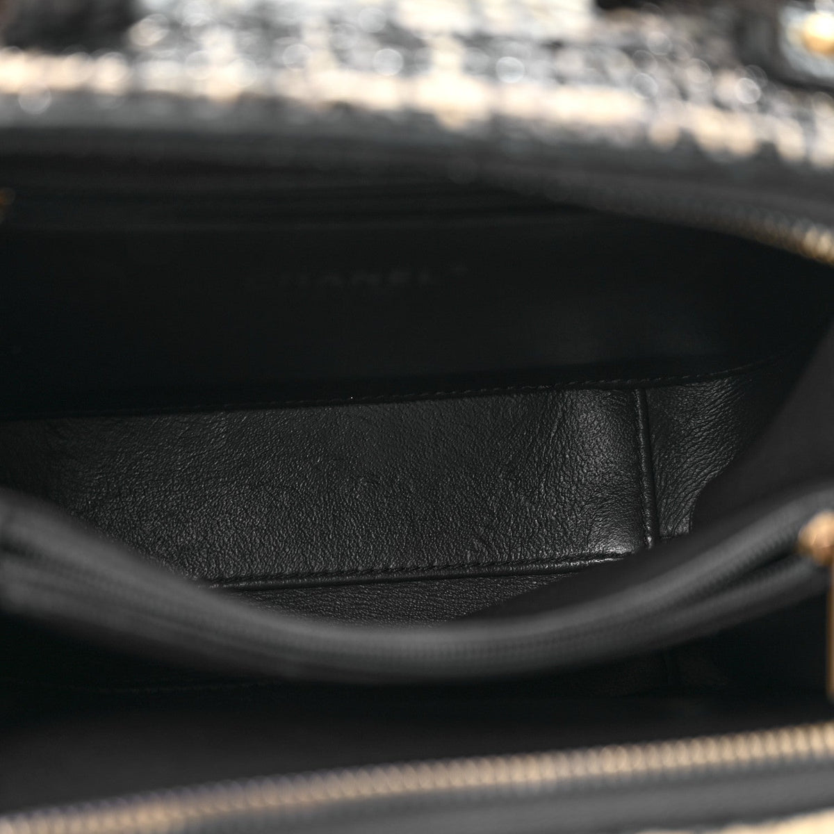 Tweed Snakeskin Quilted Medium CC Filigree Vanity Case Dark Navy