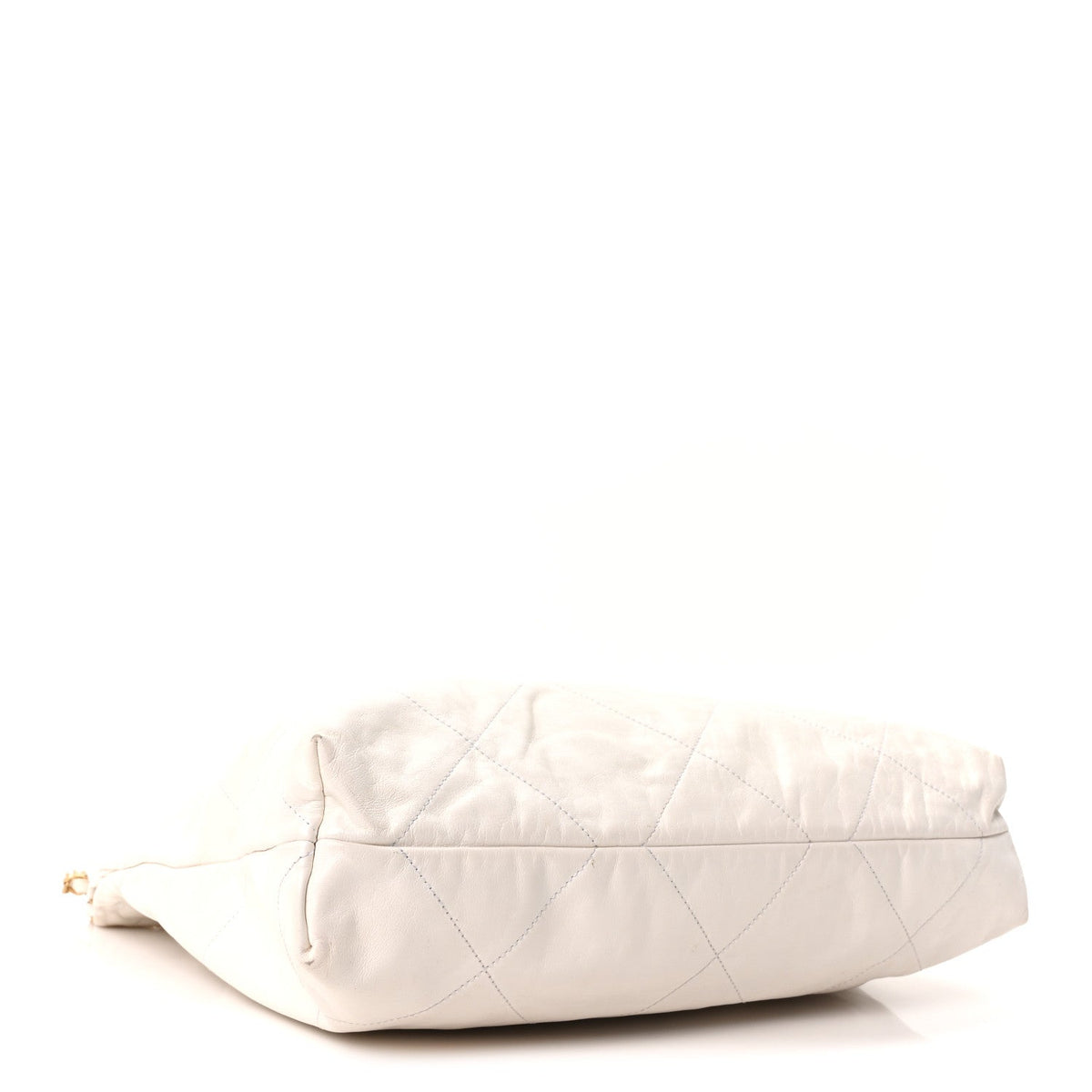Shiny Calfskin Quilted Chanel 22 White