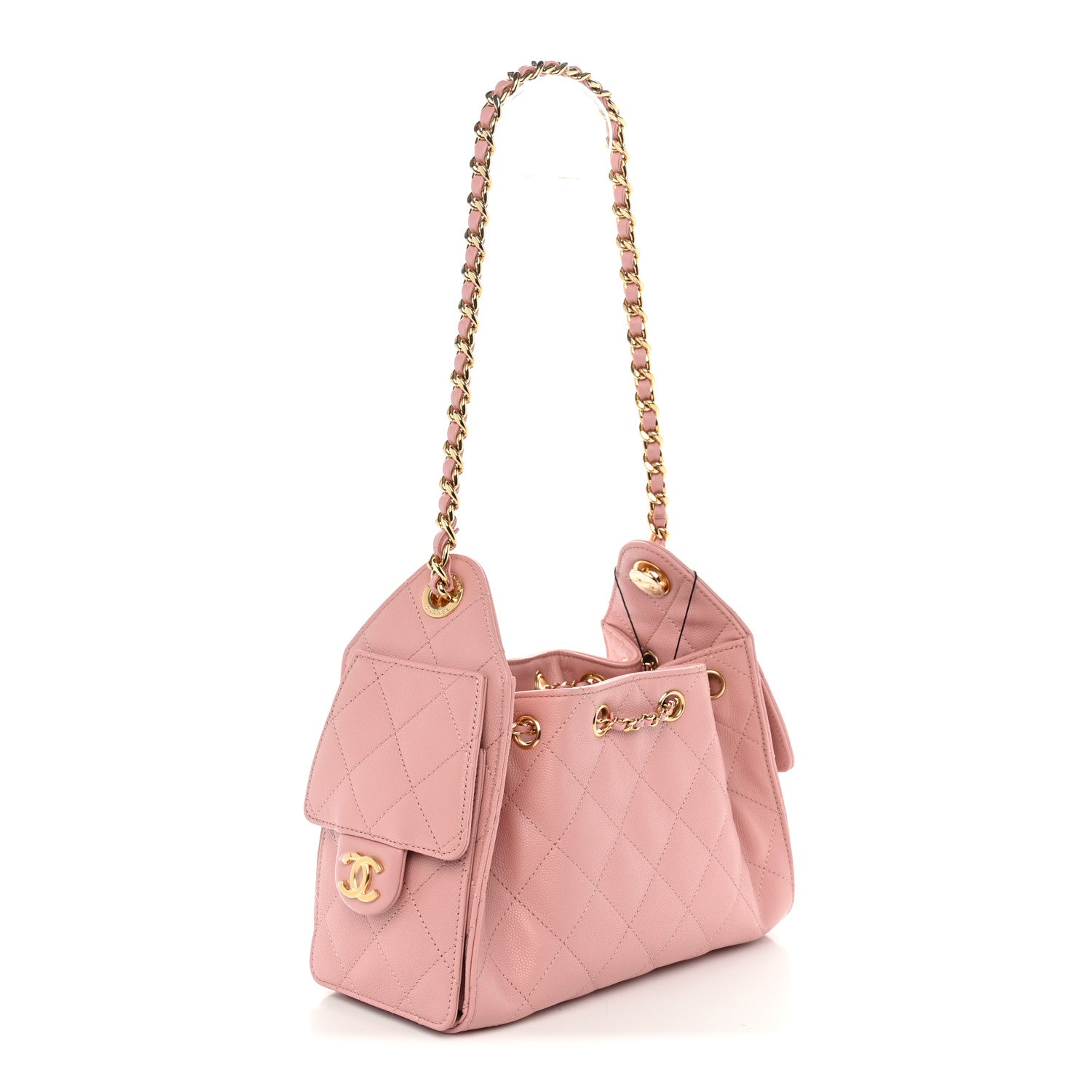 Caviar Quilted Mini Chanel 25 Handbag Light Pink