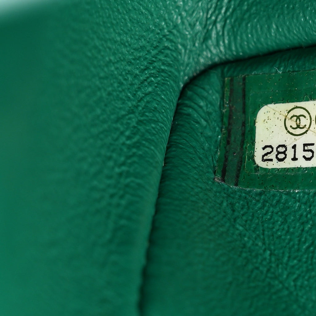 Aged Calfskin Quilted 2.55 Reissue Mini Flap Green