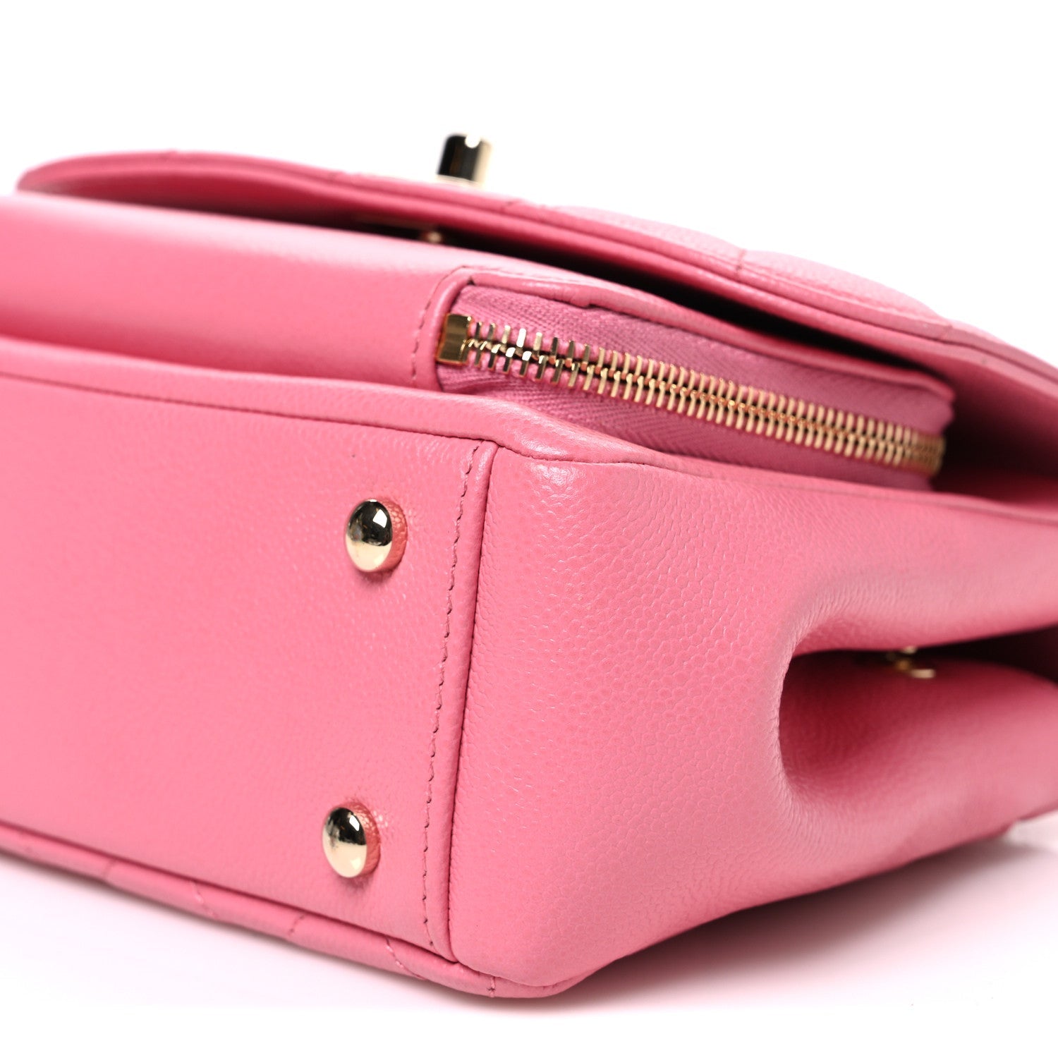 Caviar Quilted Small Business Affinity Flap Pink
