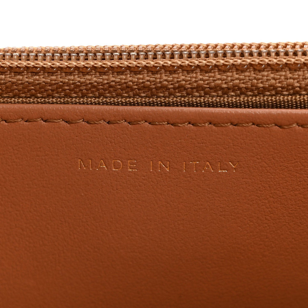 Lambskin Quilted Chanel 19 Wallet On Chain WOC Brown