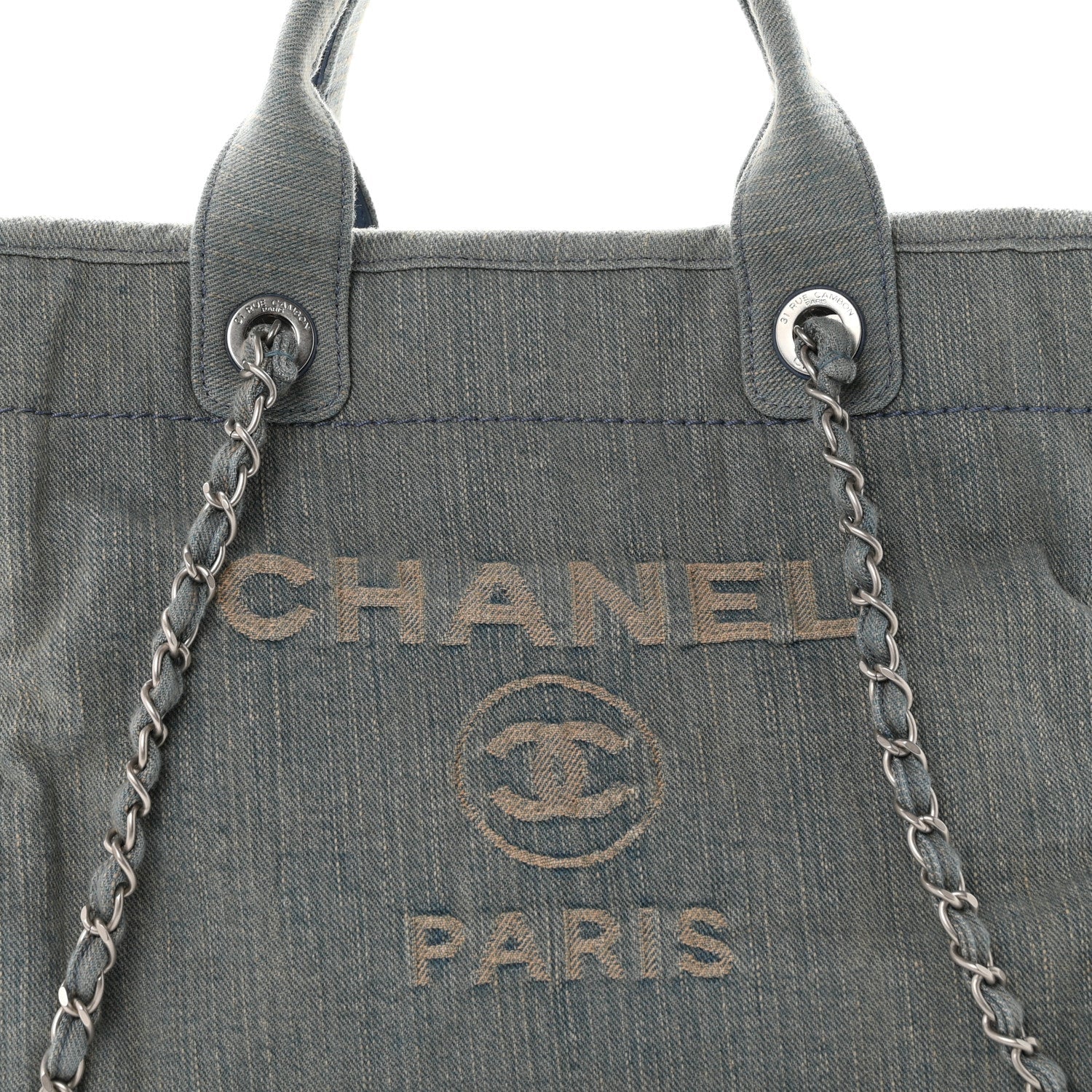 Denim Small Deauville Tote Light Blue