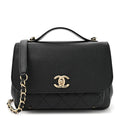 Caviar Quilted Medium Business Affinity Flap Black