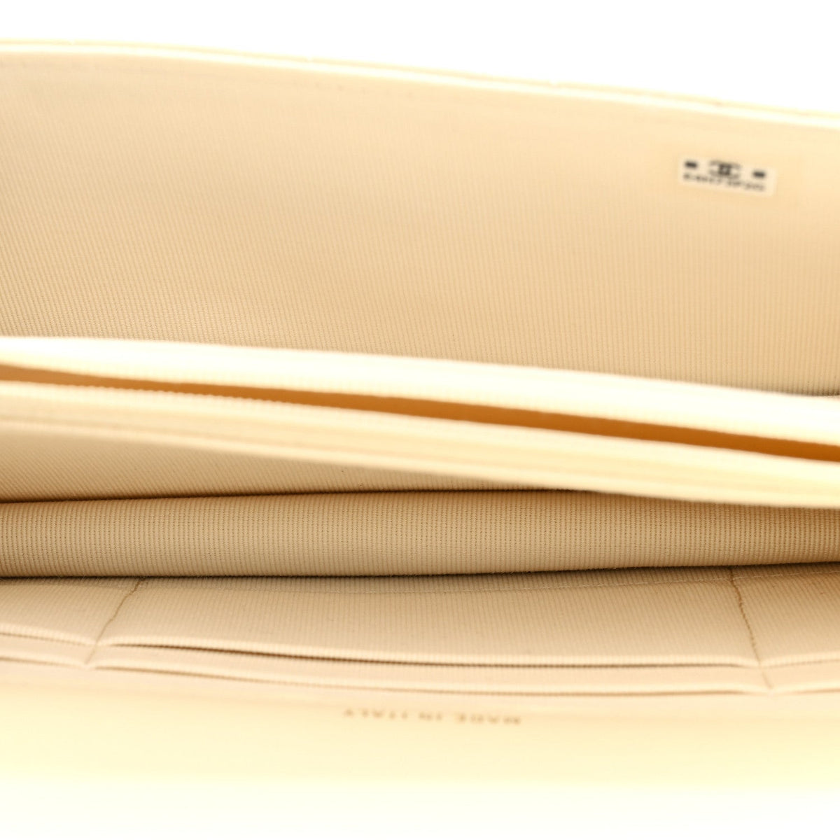 Lambskin Quilted Trendy CC Dual Handle Clutch With Chain Light Beige