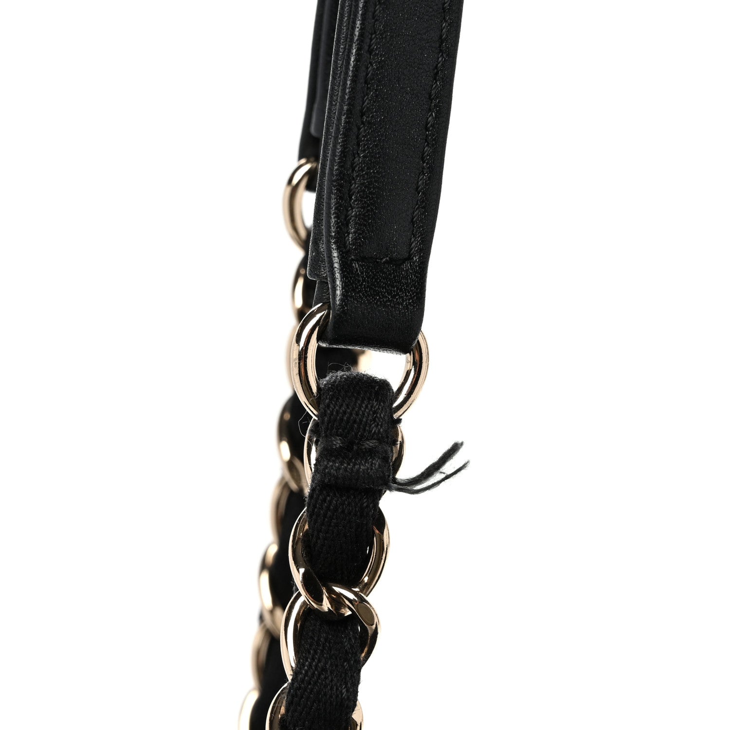 Mixed Fibers Calfskin Small Deauville Tote Black