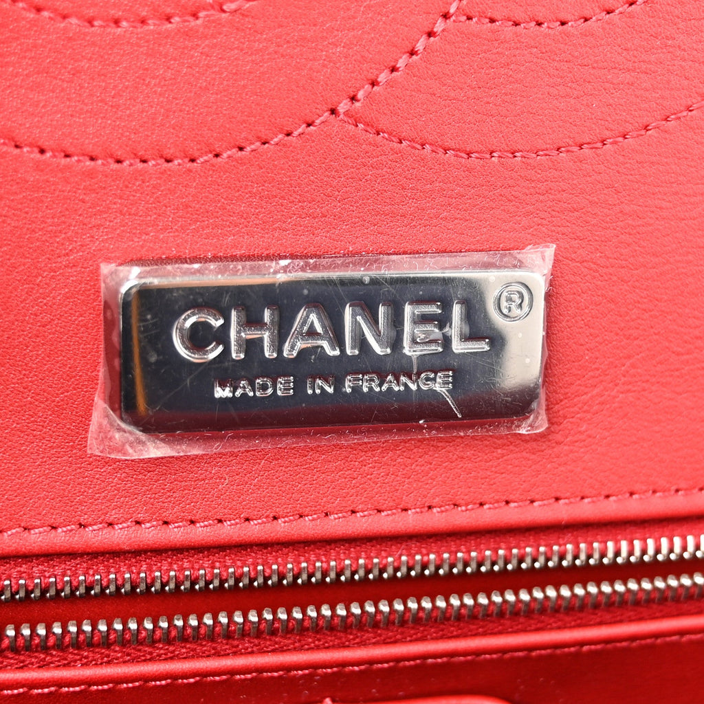 Snakeskin Jumbo Double Flap Red
