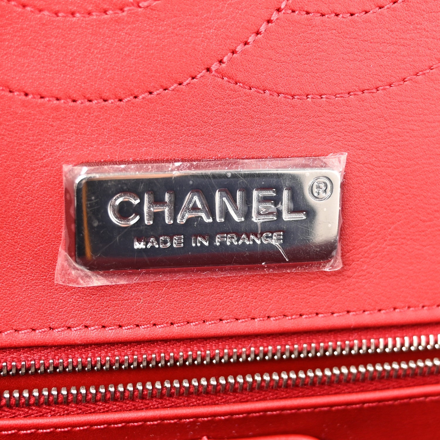 Snakeskin Jumbo Double Flap Red