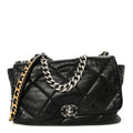 Lambskin Quilted Maxi Chanel 19 Flap Black