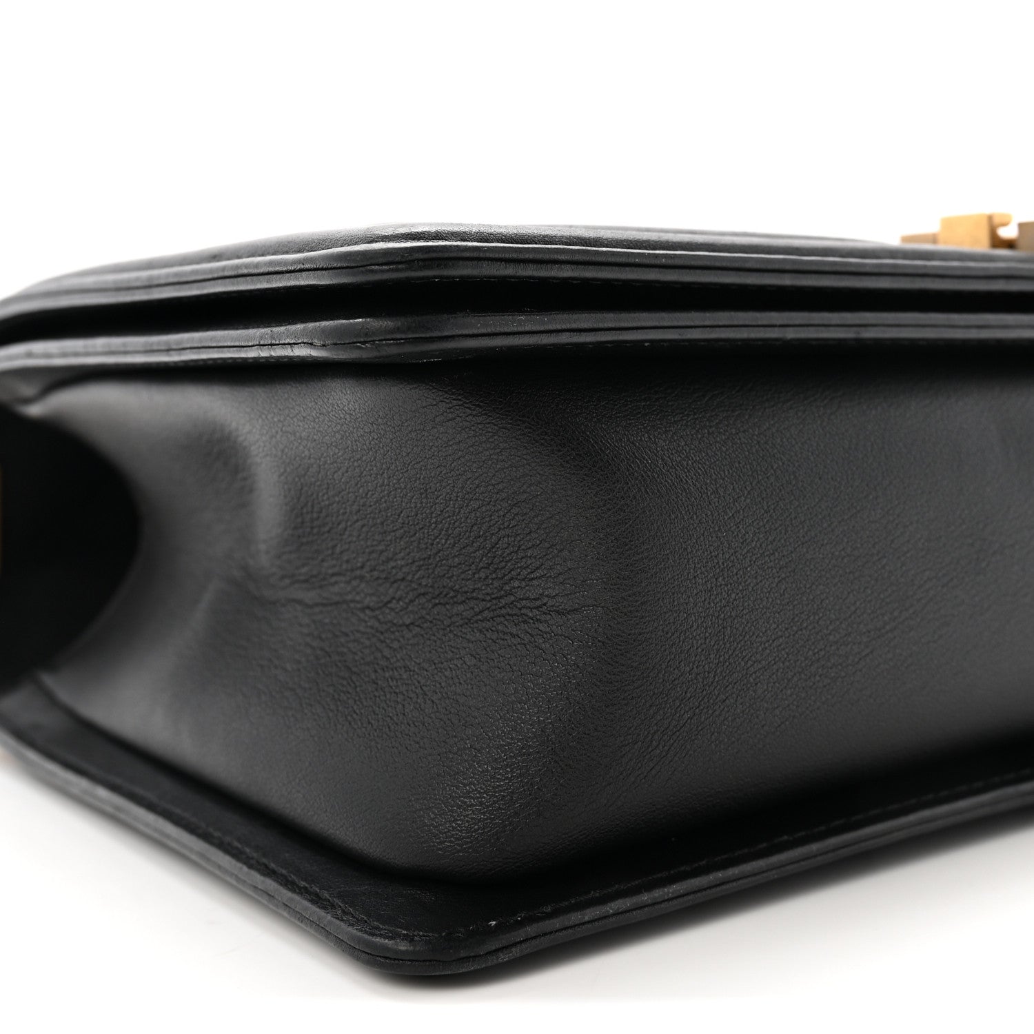 Calfskin Quilted New Medium Boy Flap Black