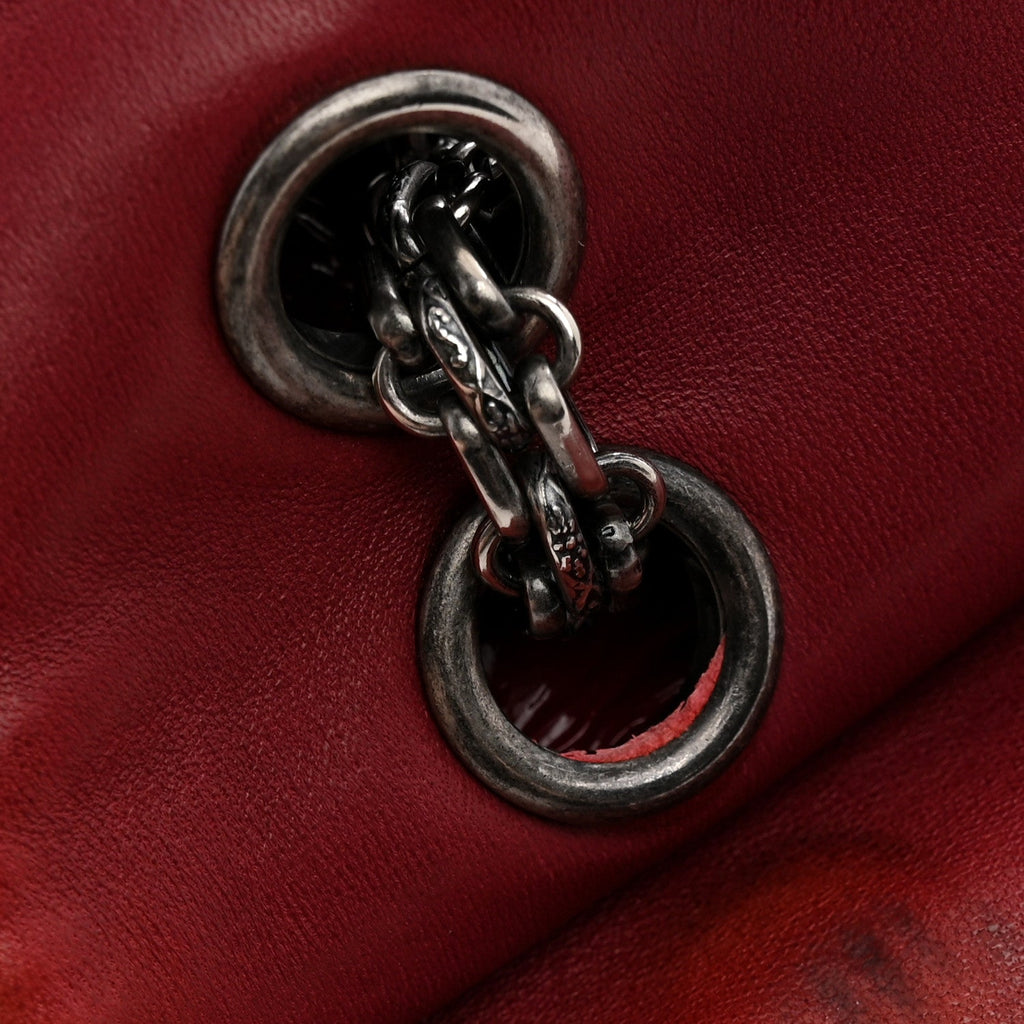 Distressed Patent Quilted 2.55 Reissue 227 Flap Raspberry Red