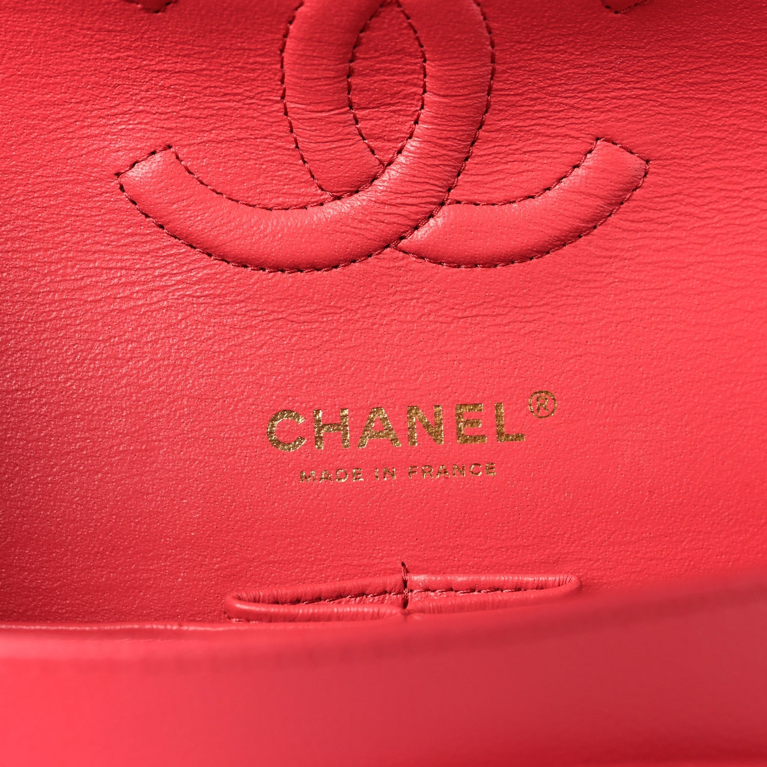 Caviar Quilted Medium Double Flap Red