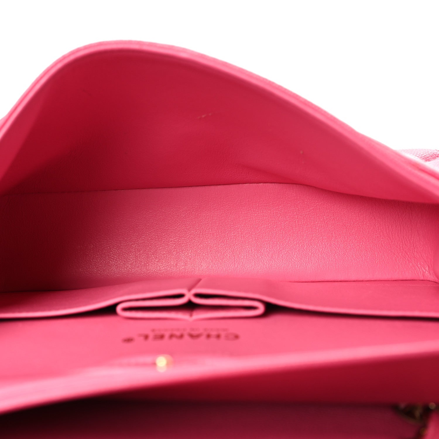 Caviar Quilted Small Double Flap Pink