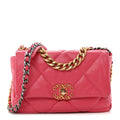 Lambskin Quilted Medium Chanel 19 Flap Light Pink