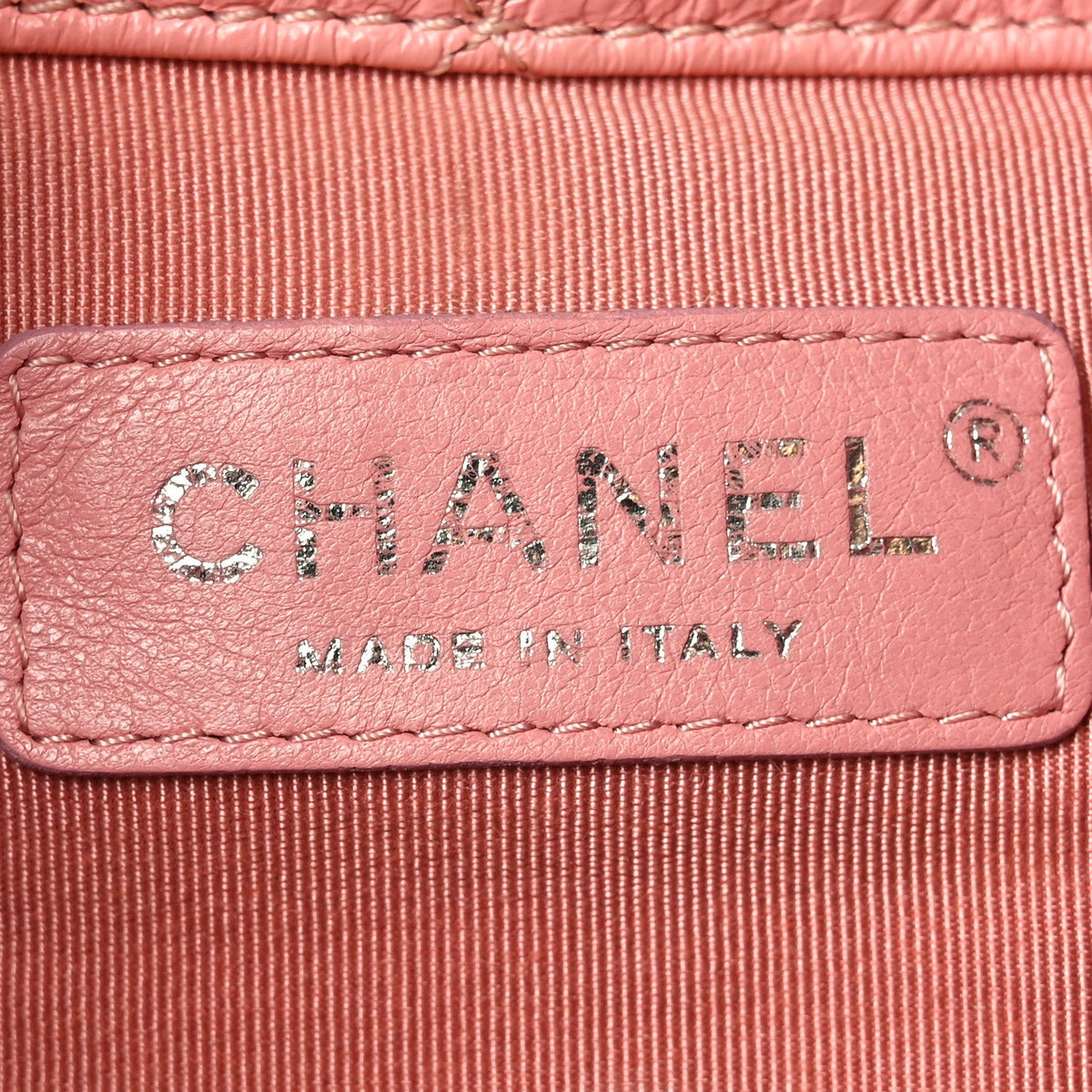 Aged Calfskin Quilted Small Gabrielle Backpack Pink