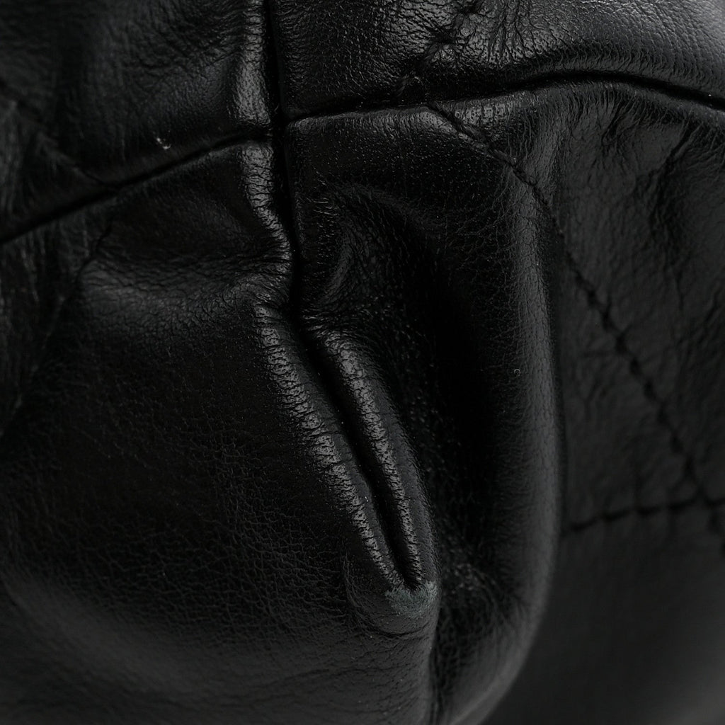Shiny Calfskin Quilted Small Chanel 22 Black