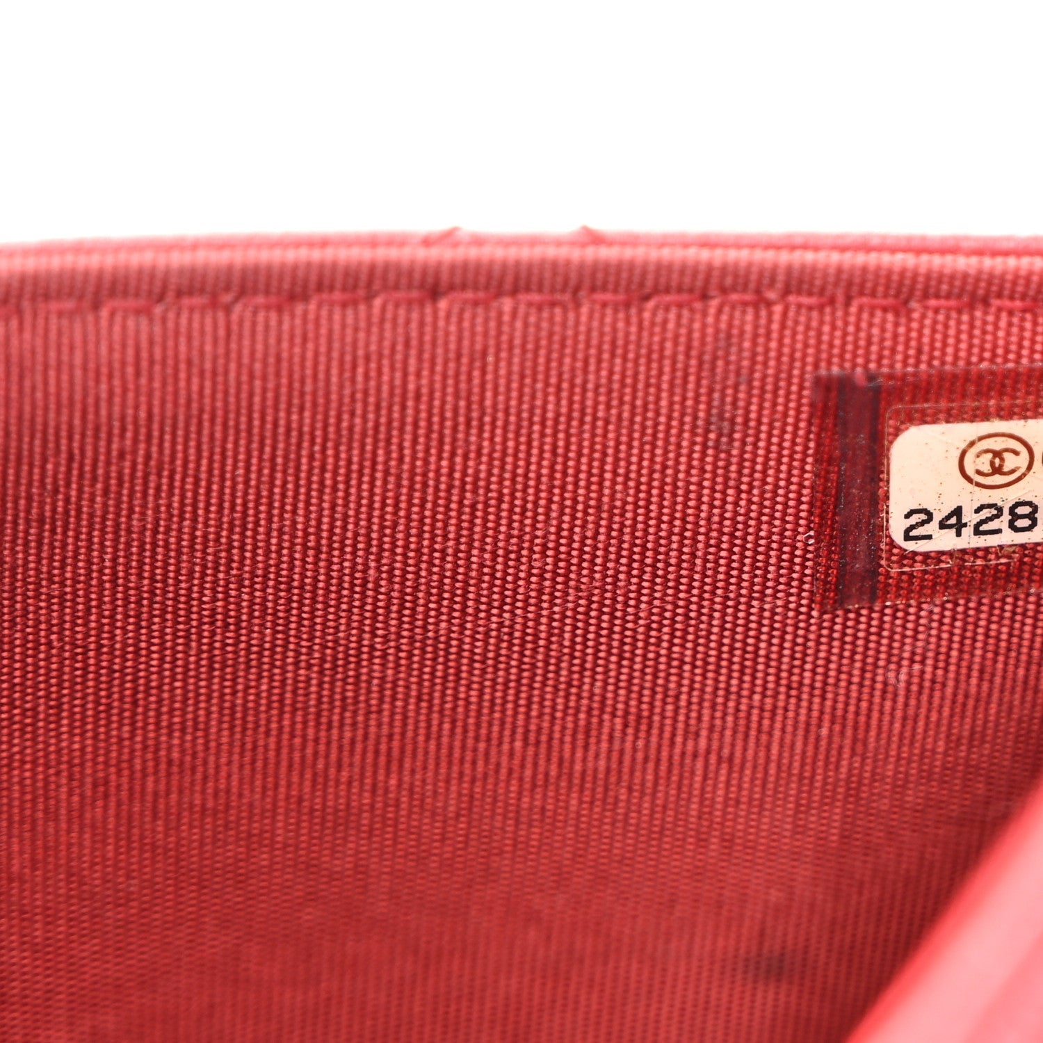 Lambskin Quilted Trendy CC Wallet On Chain WOC Red