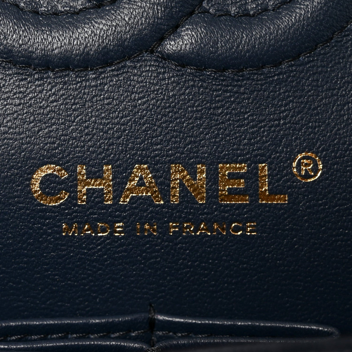 Caviar Quilted Small Double Flap Dark Navy