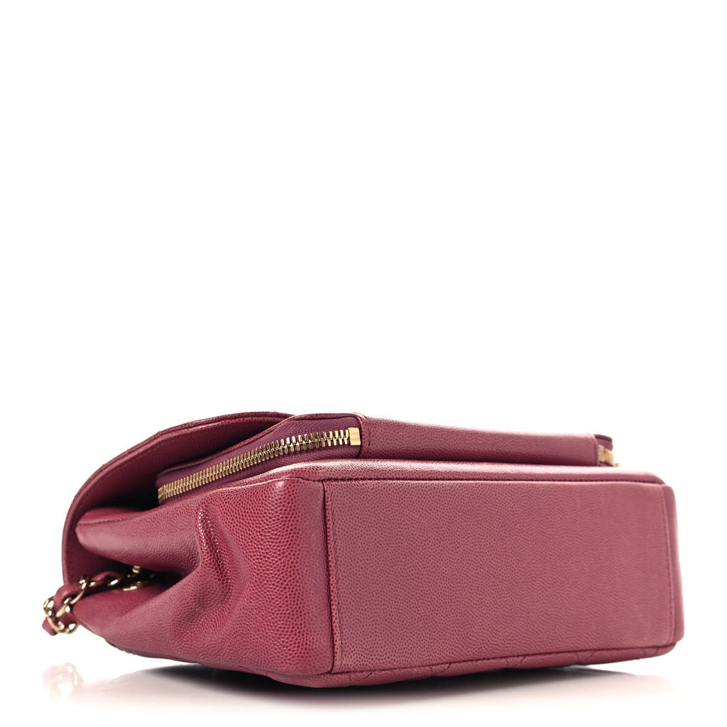 Caviar Quilted Medium Business Affinity Flap Pink