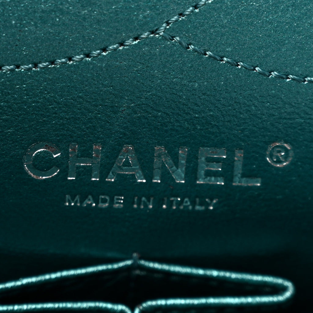 Metallic Calfskin Quilted 2.55 Reissue Flap 227 Turquoise
