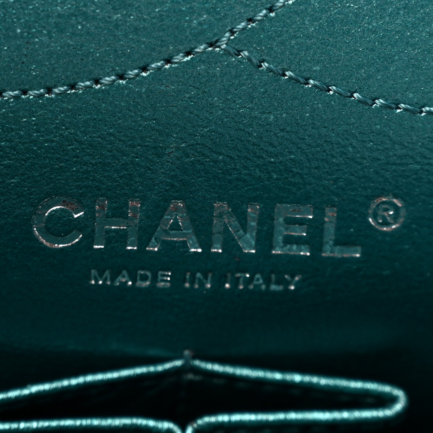 Metallic Calfskin Quilted 2.55 Reissue Flap 227 Turquoise