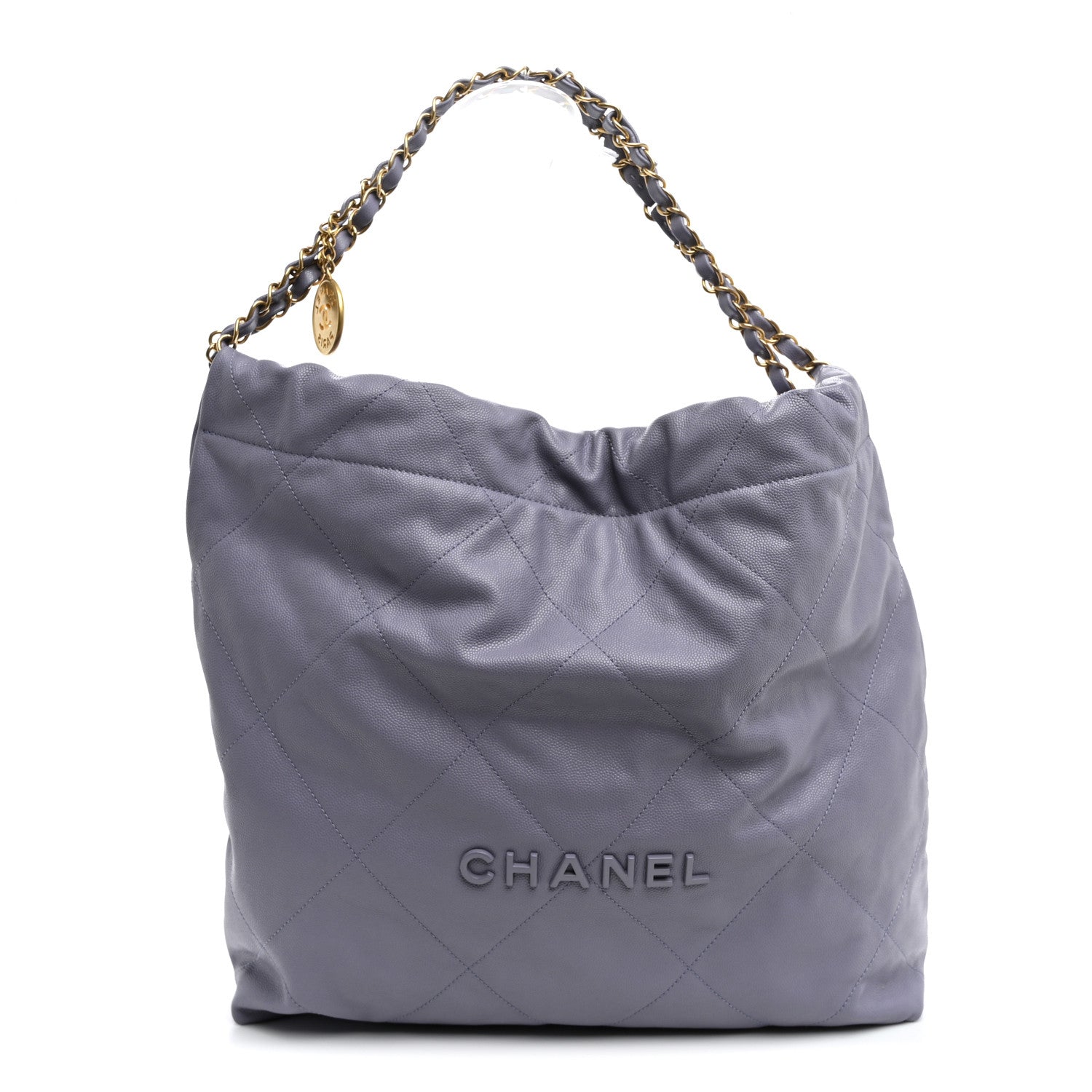Shiny Caviar Quilted Monochrome Small Chanel 22 Light Purple