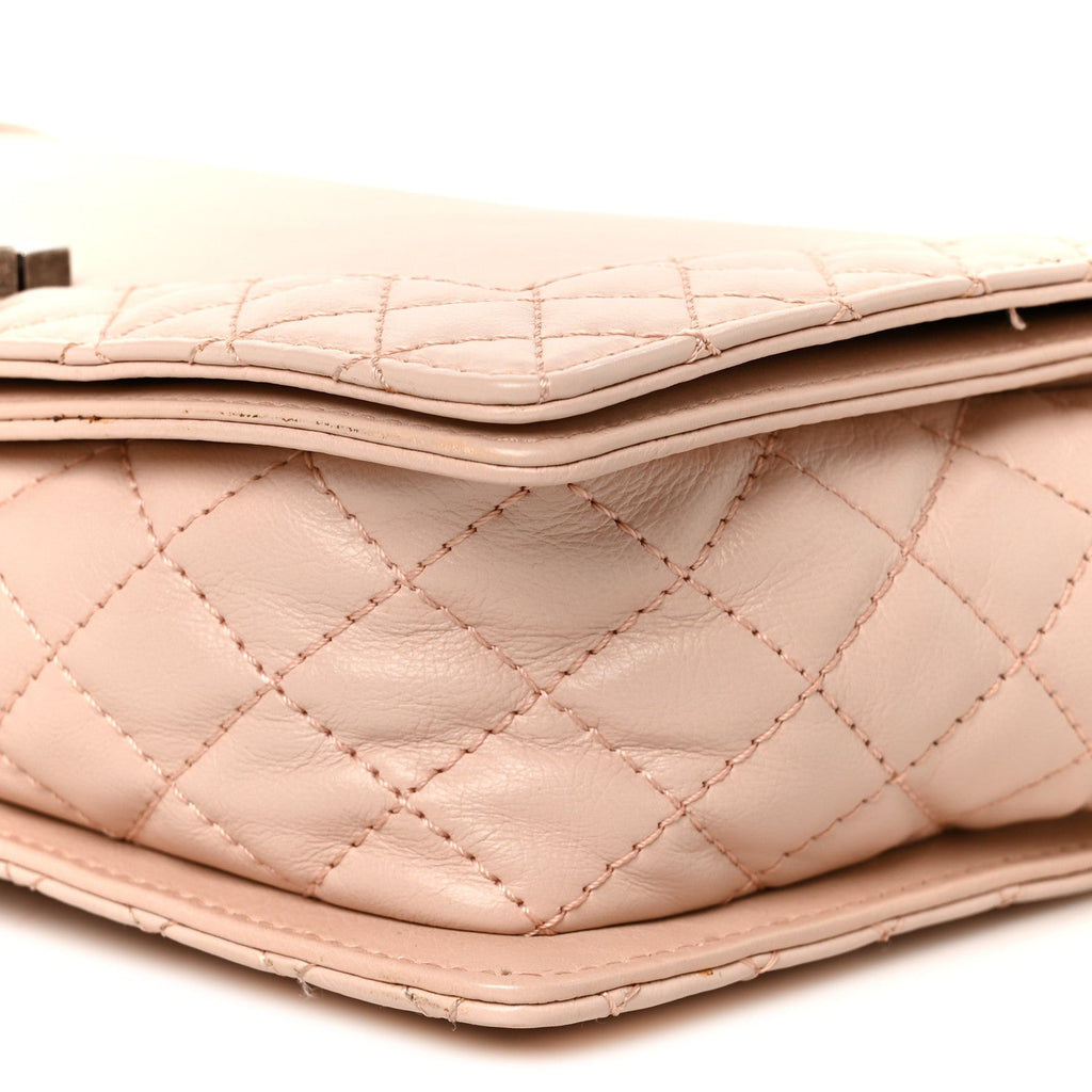 Calfskin New Medium Boy Reverso Flap Light Pink