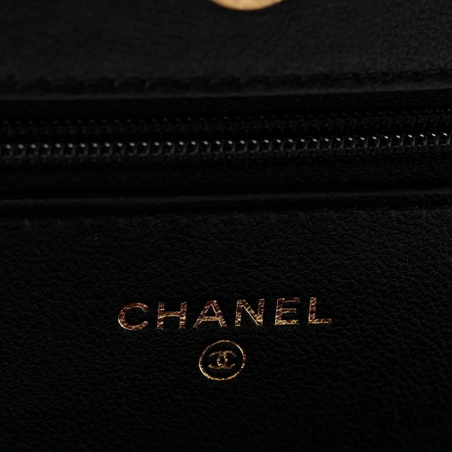 Lambskin Quilted Chanel 19 Wallet On Chain WOC Black