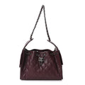 Caviar Quilted Small Chanel 25 Handbag Dark Burgundy