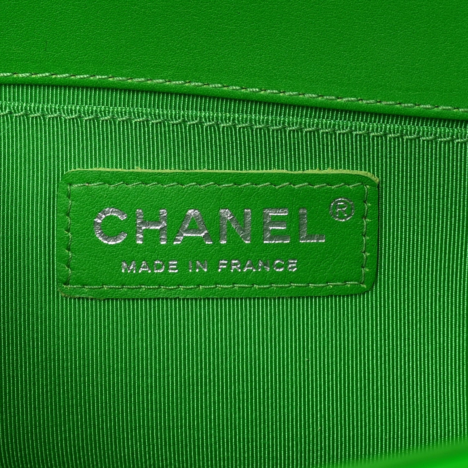 Patent Quilted Small Boy Flap Green