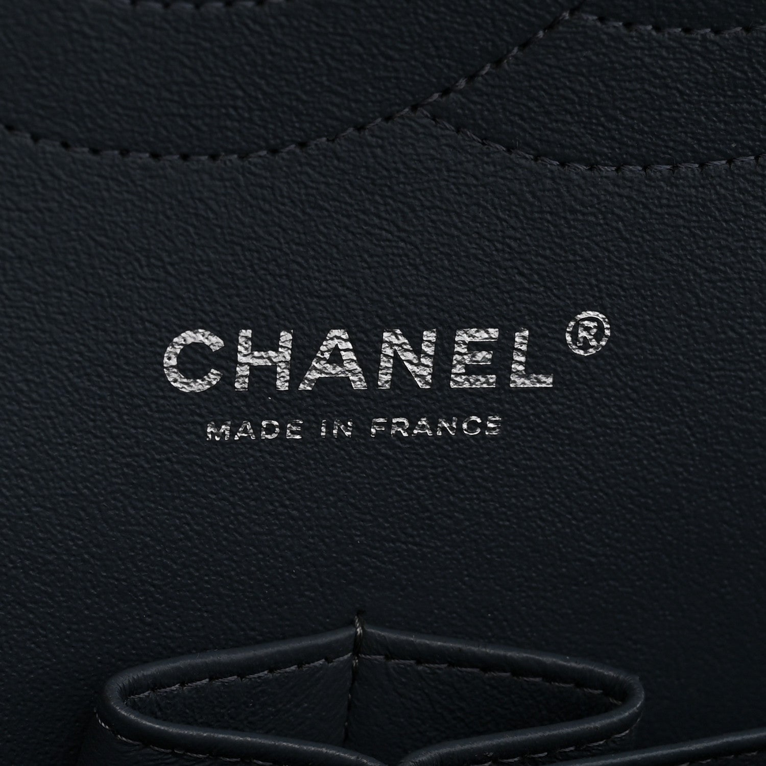 Washed Caviar Quilted Jumbo Double Flap Dark Grey