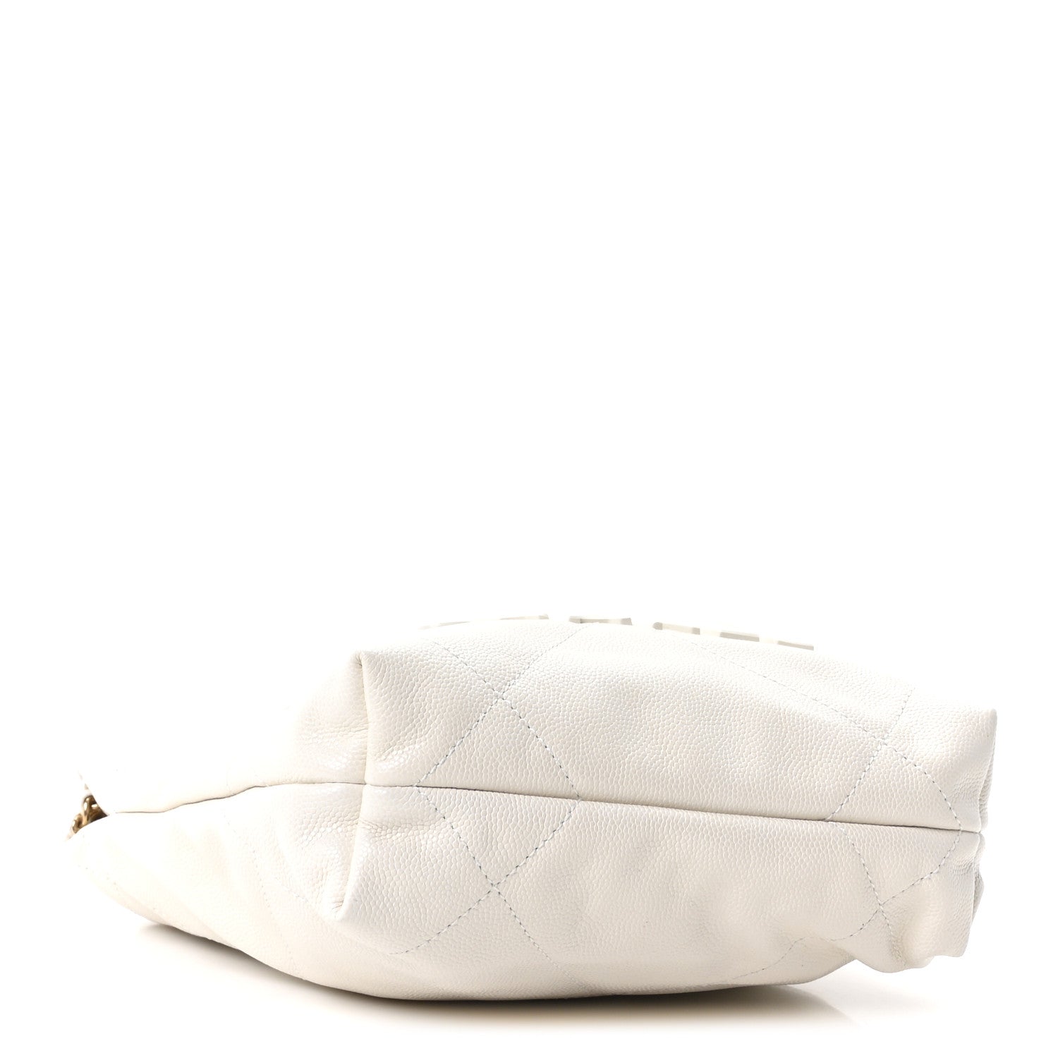 Shiny Caviar Quilted Monochrome Mini Chanel 22 White