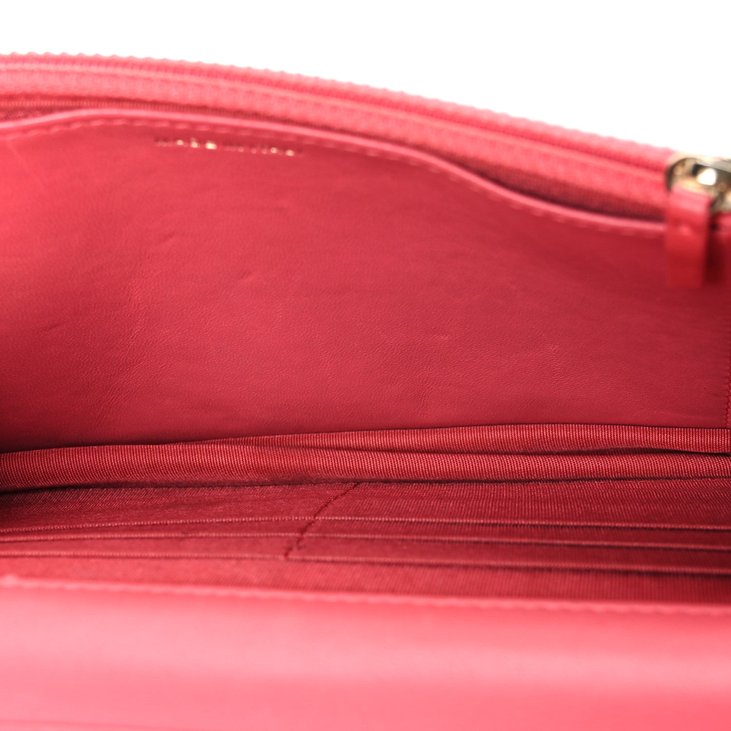 Lambskin Quilted Double Stitch Tassel Wallet On Chain WOC Pink