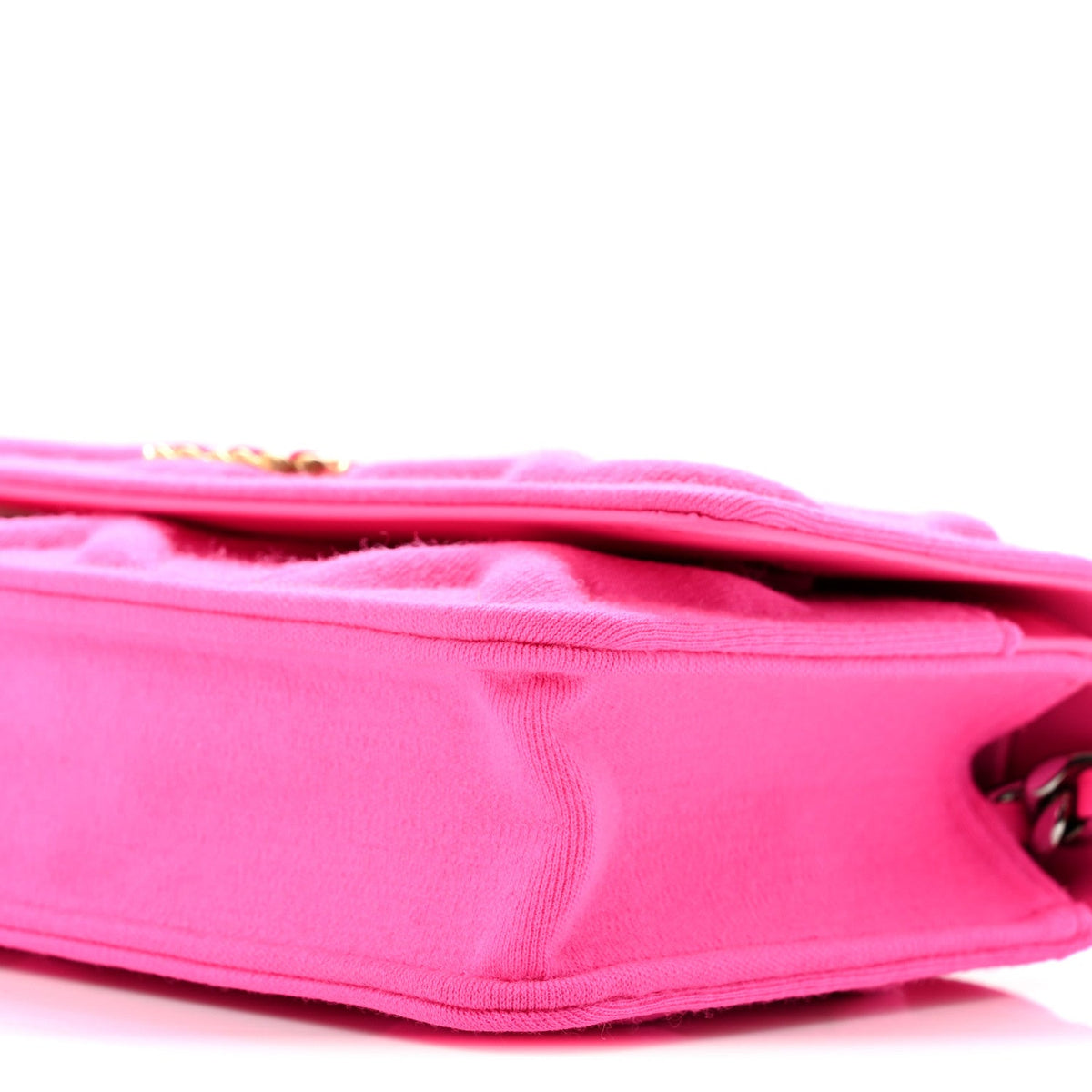 Jersey Quilted Chanel 19 Wallet On Chain WOC Pink