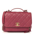 Caviar Quilted Medium Business Affinity Flap Pink