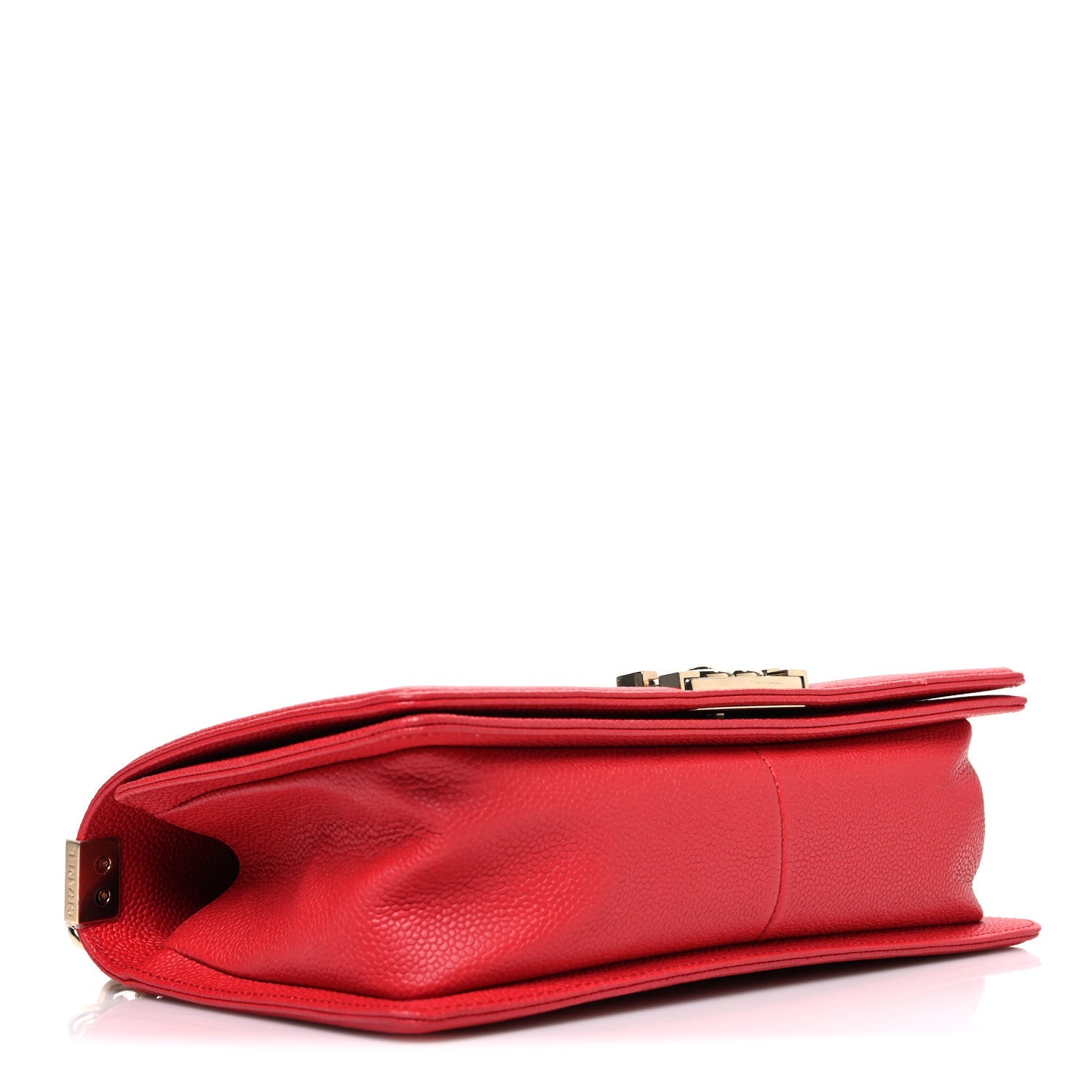 Caviar Quilted Medium Boy Flap Red