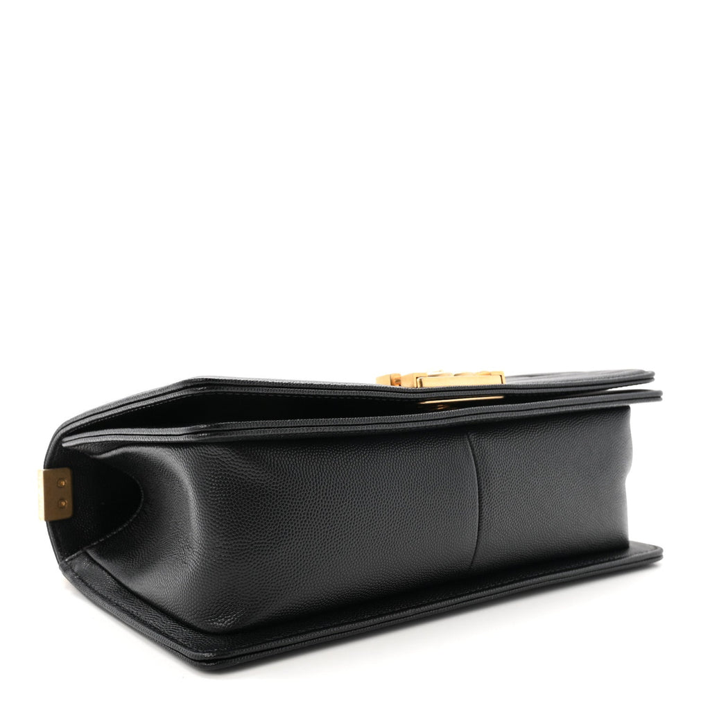 Caviar Quilted Medium Boy Flap Black
