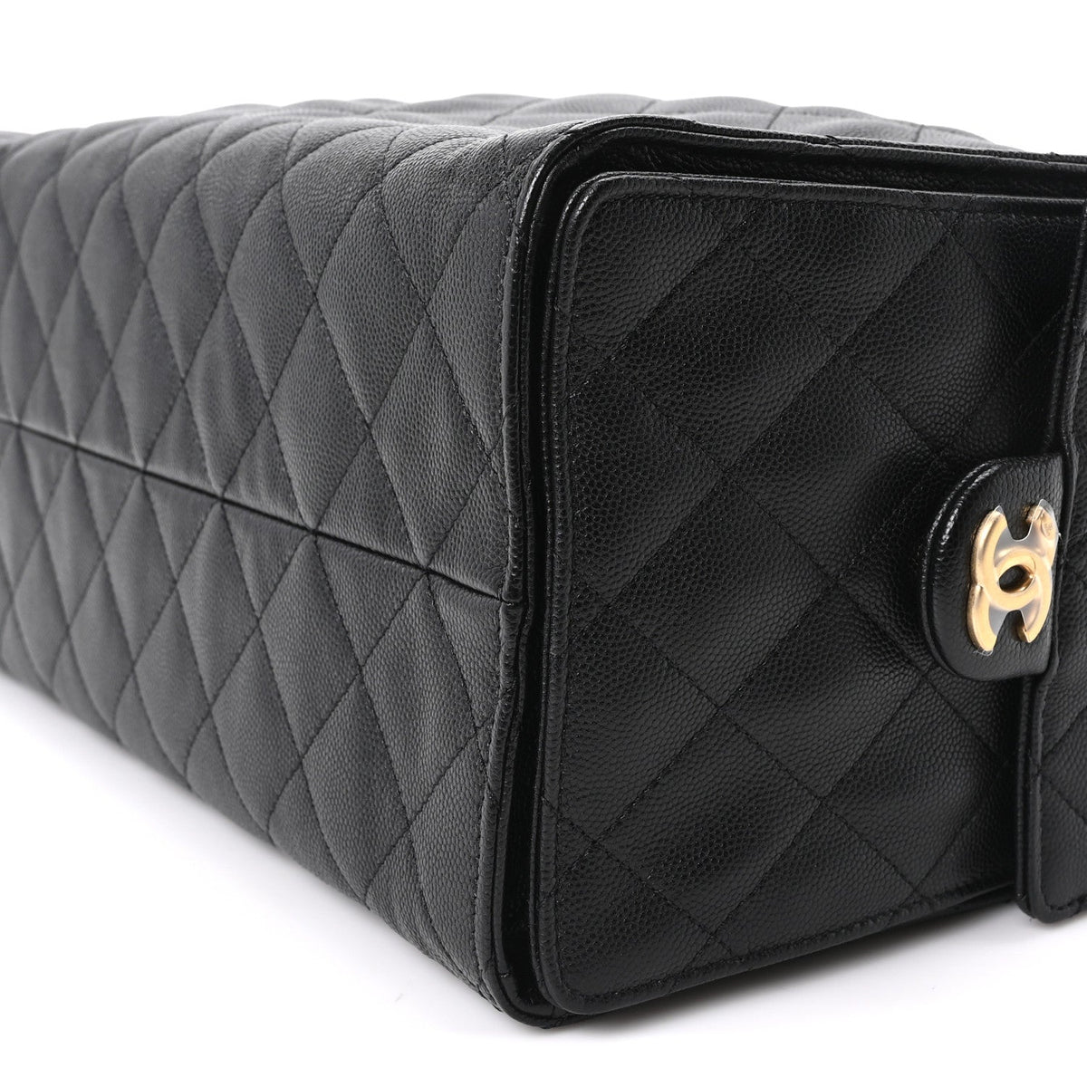 Caviar Quilted Medium Chanel 25 Handbag Black