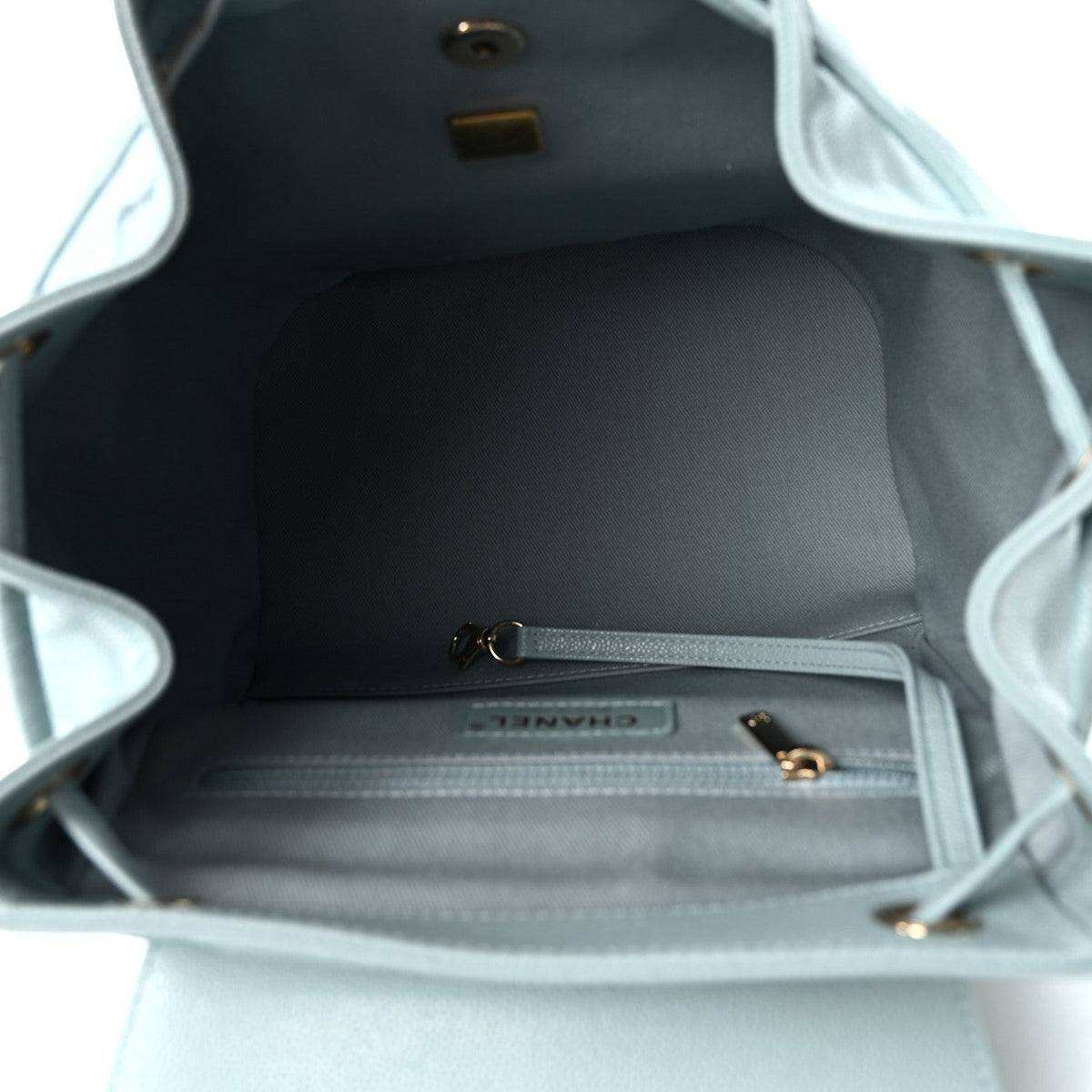 Caviar Quilted Business Affinity Backpack Light Blue