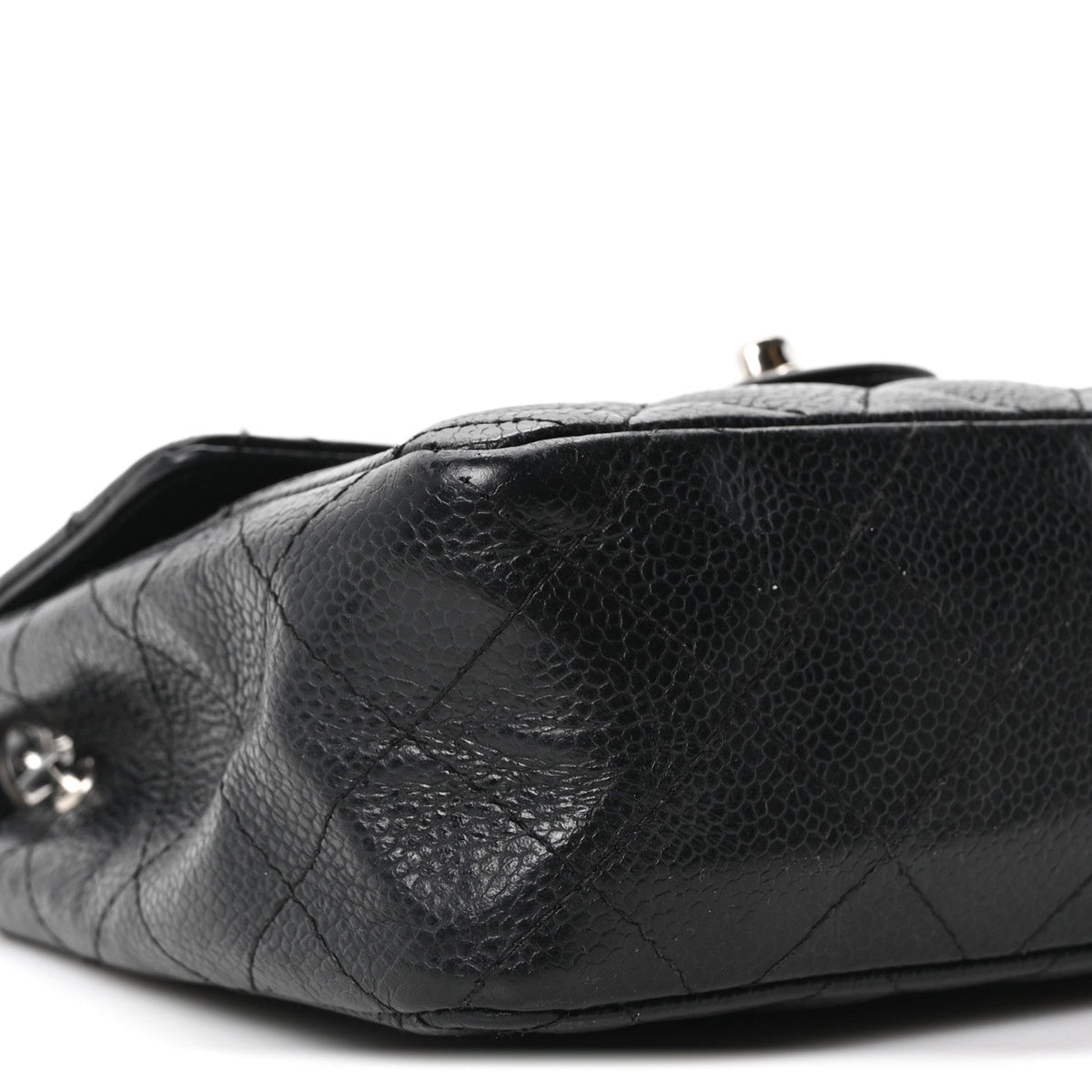 Caviar Quilted Mini Square Flap Black