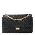 Aged Calfskin Quilted 2.55 Reissue 226 Flap Black