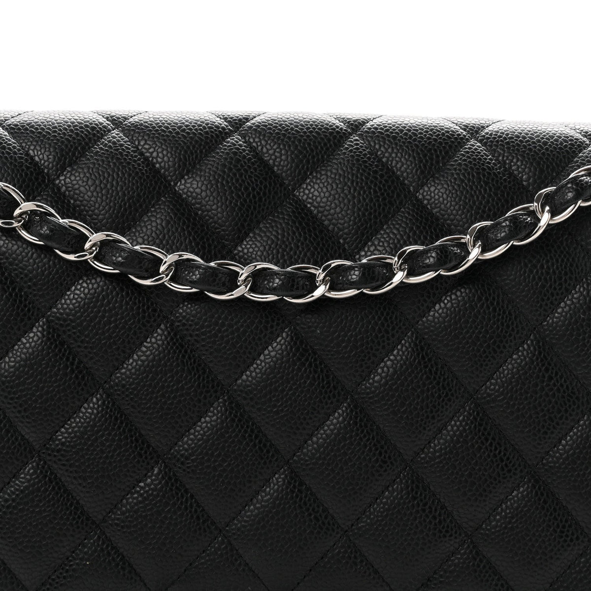 Caviar Quilted Maxi Double Flap Black