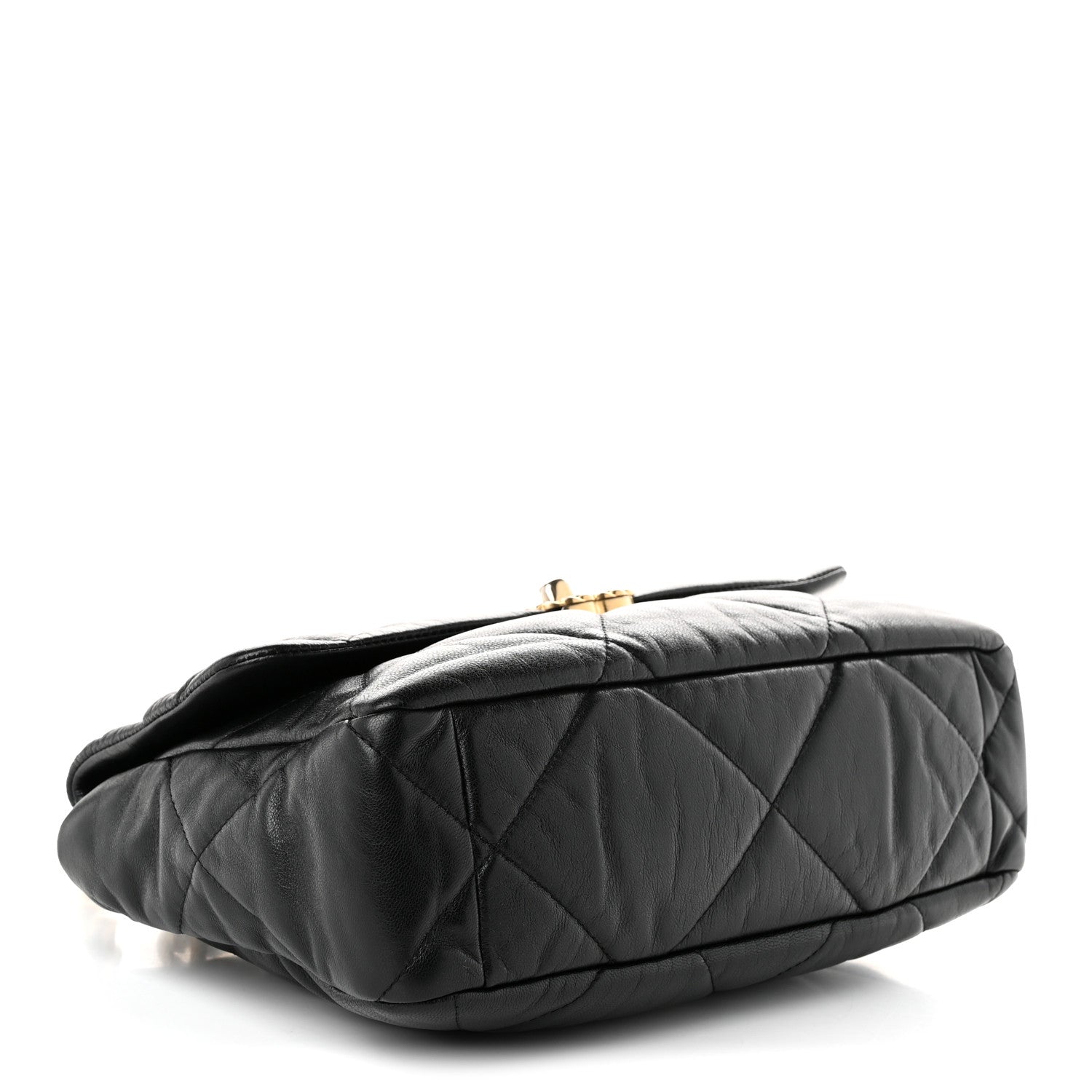Lambskin Quilted Large Chanel 19 Flap Black