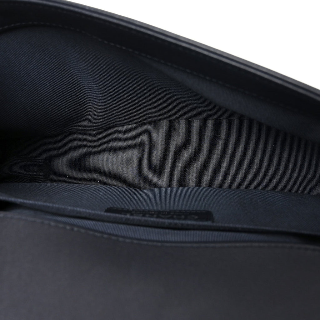 Lambskin Chevron Quilted Medium Boy Flap Black